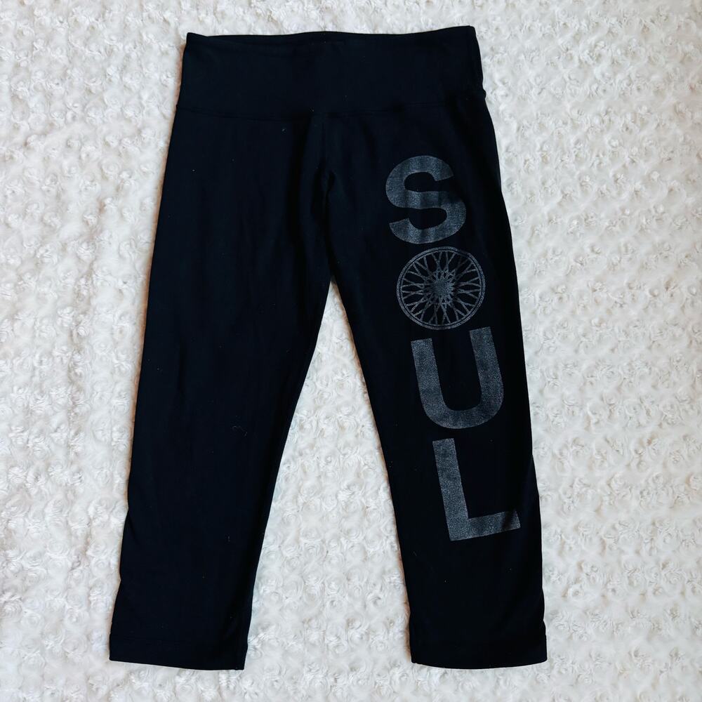 Lululemon x Soul Cycle Black Womens Leggings Crapped Capri Size 6